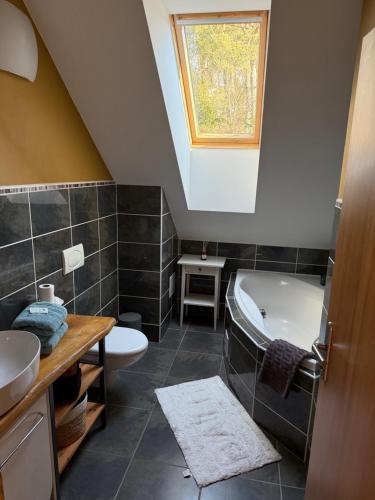 Koupelna v ubytování Chata Lada Repechy