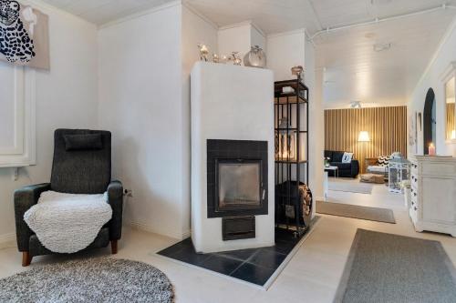 Ένα ή περισσότερα κρεβάτια σε δωμάτιο στο Frostlight Villa