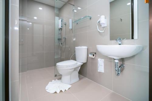 Koupelna v ubytování One Budget Hotel Chiangrai Bypass-West