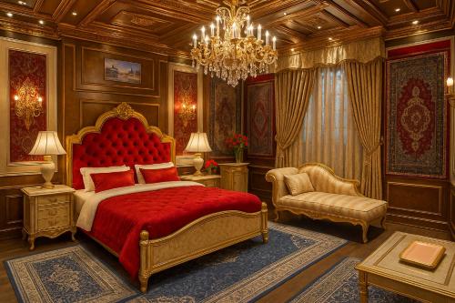 Ένα ή περισσότερα κρεβάτια σε δωμάτιο στο Houseboat Old Palace