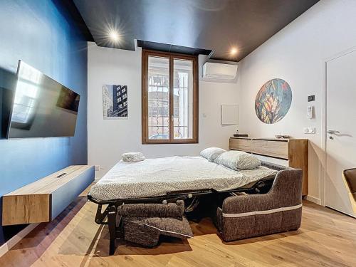 Χώρος καθιστικού στο la loge des halles - clim - 50m des halles