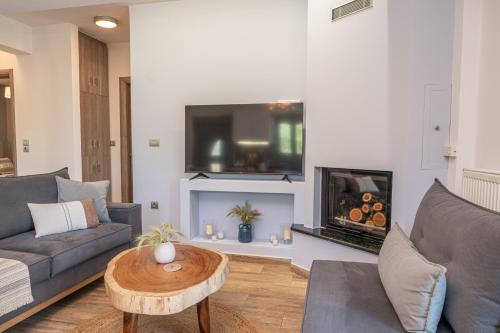 Posezení v ubytování Villa Aggeliki - F&A Golden Stone Villas