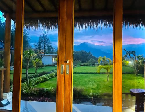 a view from the window of a resort at Hillside bali in Kubupenlokan