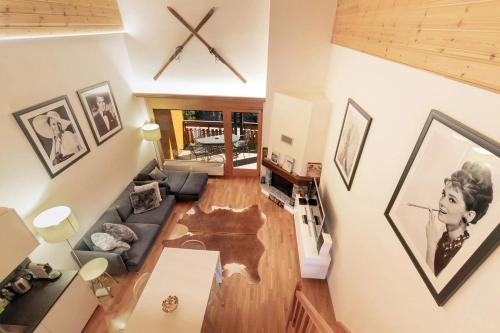 Χώρος καθιστικού στο Weekly rental apartment - Crans-Montana