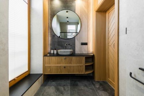 Un baño de Prywatne jacuzzi, sauna, super widok! Tatra Spa Kościelisko