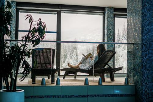 Posezení v ubytování Wellness Hotel Repiska