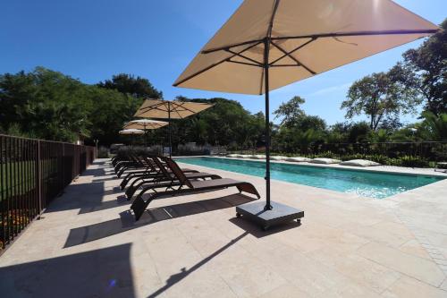 Πισίνα στο ή κοντά στο Gîtes au Mas de Cadoule