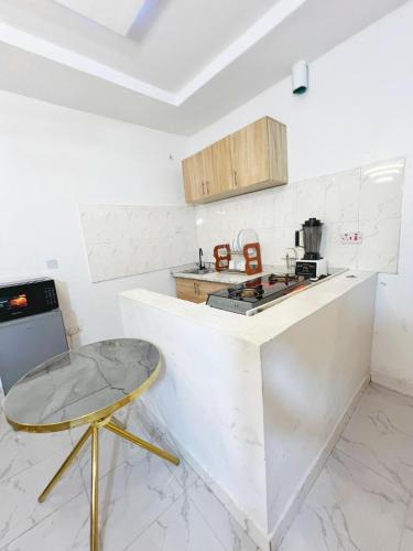 Kuhinja oz. manjša kuhinja v nastanitvi Leeds 1 Apartment