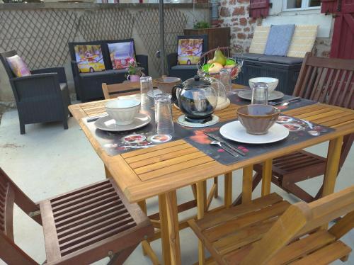 Tiện nghi pha trà/cà phê tại Maison d'hôtes Près de la Grenouillère