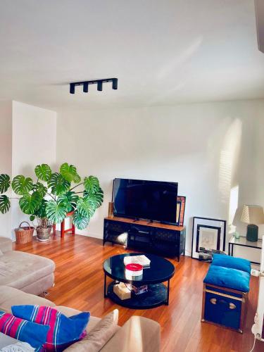 TV a/nebo společenská místnost v ubytování Apartmán Kukorelli