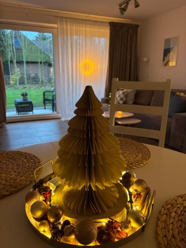 Ein Sitzbereich in der Unterkunft Ferienwohnung Nordig