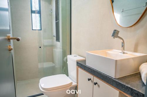 Koupelna v ubytování Flats no Mares de Cabo Branco by QAVI