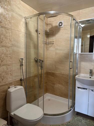 Koupelna v ubytování House Bubniv