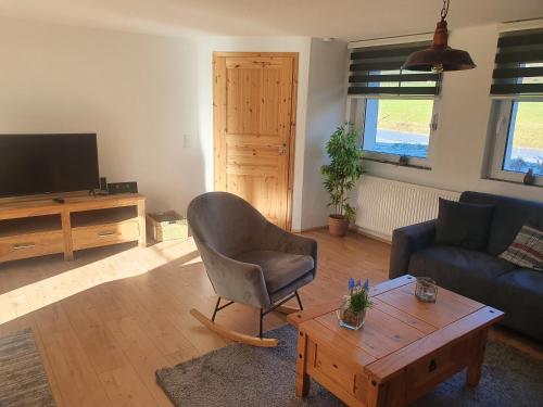 Μια τηλεόραση ή/και κέντρο ψυχαγωγίας στο Ferienhaus Ulla