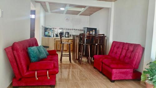 Χώρος καθιστικού στο Casa hostal Disney