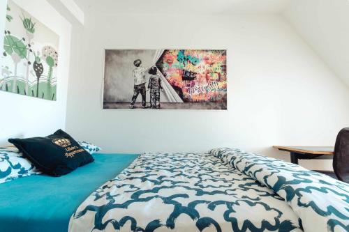 Postel nebo postele na pokoji v ubytování Lilians cosy Apartment JAKO 3b