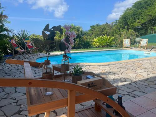 Πισίνα στο ή κοντά στο Villa le Rocher - Sea View - Le Diamant