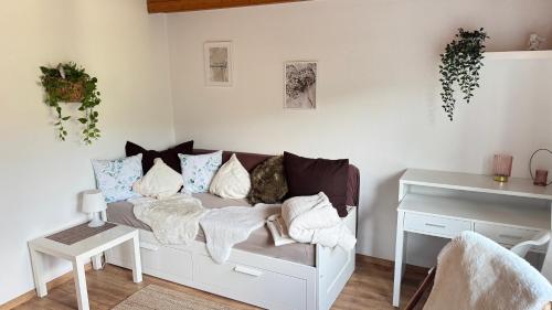 Posezení v ubytování Ferienwohnung RhönKis