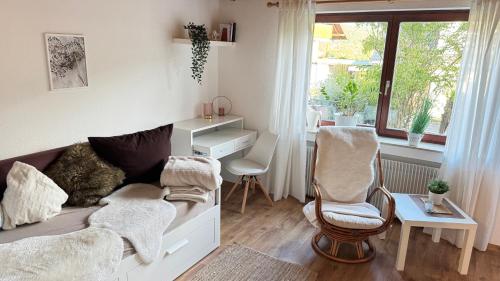 Posezení v ubytování Ferienwohnung RhönKis