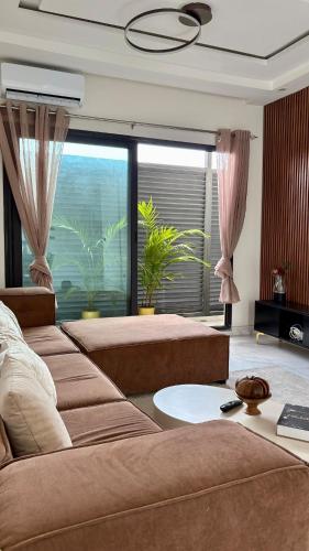 Χώρος καθιστικού στο Résidence Yvette cocody Rivièra N'badon