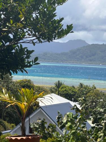 - Vistas al océano desde un complejo en Heikauiki home, en Uturoa