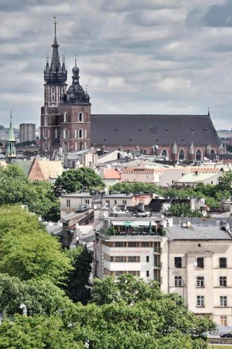 Nespecifikovaný výhled na destinaci Krakov nebo výhled na město při pohledu z hotelu