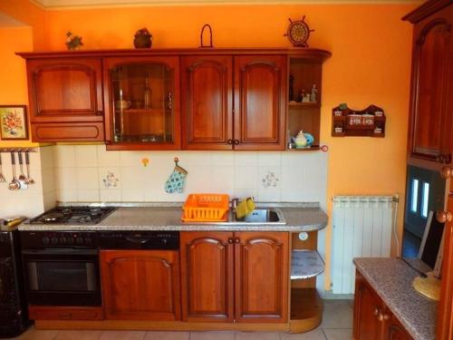 Kuchyň nebo kuchyňský kout v ubytování Apartments Vesna