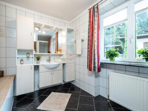 Koupelna v ubytování Haus am Waldrand