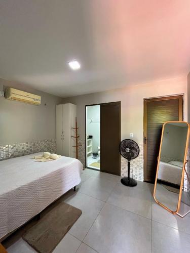 Ένα ή περισσότερα κρεβάτια σε δωμάτιο στο Chalé 801