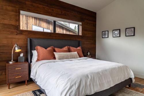 Postel nebo postele na pokoji v ubytování Lumen Haus