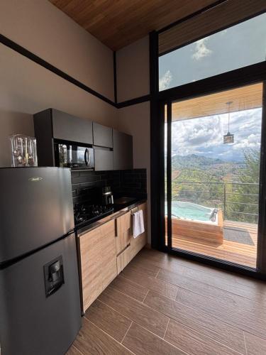 Eldhús eða eldhúskrókur á Alto Luna Glamping