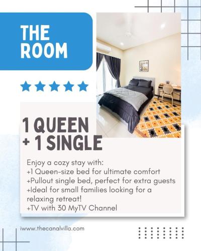 Ένα ή περισσότερα κρεβάτια σε δωμάτιο στο The Canal Villa