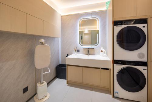 Koupelna v ubytování WJ Kaiyi Hotel