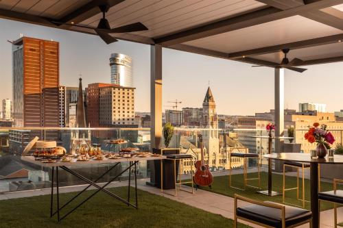 a balcony with a view of a city at Holston House Nashville, in The Unbound Collection by Hyatt in Nashville
