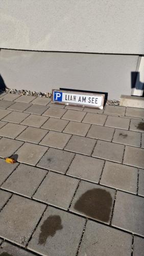 a sign that says taxi am see on a street at Lian am See in Friedrichshafen