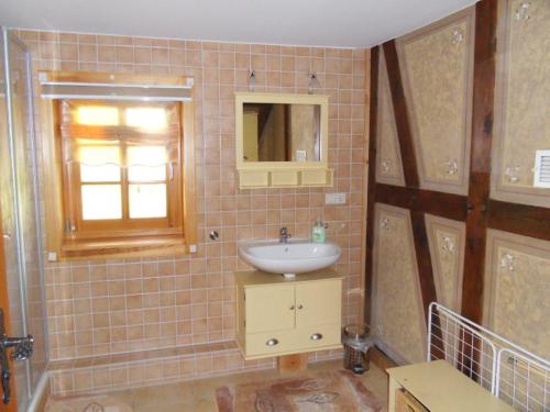 Ένα μπάνιο στο Ferienwohnanlage John