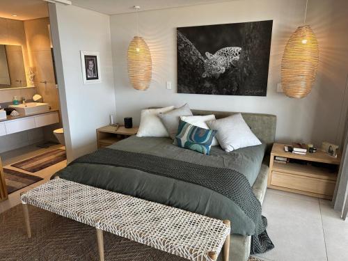 En eller flere senge i et værelse på Balize 3-bedroom apartment