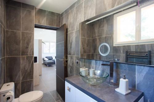 Koupelna v ubytování Appartement Pinede Man Yelle