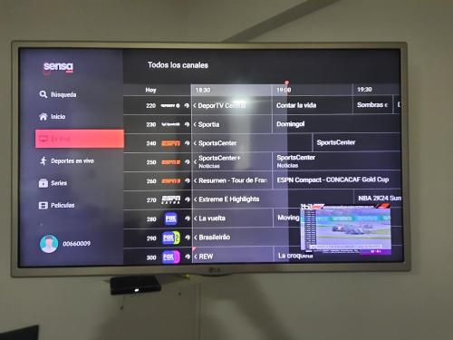 TV a/nebo společenská místnost v ubytování Nuevo Piso Céntrico con Hermosa Vista al lago 2 o 3 personas