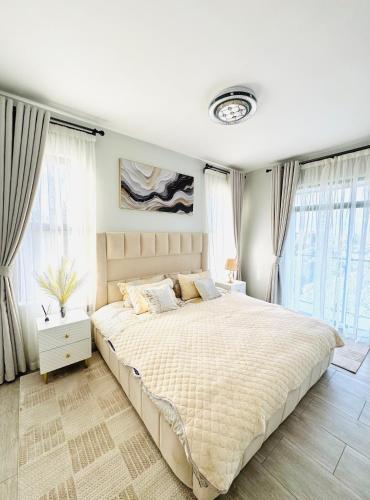 Ένα ή περισσότερα κρεβάτια σε δωμάτιο στο Luxury Haven in Kitisuru - Peaceful and serene