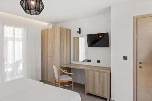 Postel nebo postele na pokoji v ubytování White Olive Marine Aquapark