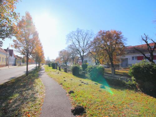 a path in a park with trees and houses at Studio Ysella by Interhome in Raiding