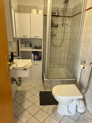 Koupelna v ubytování Apartment für berufliche oder private Zwecke