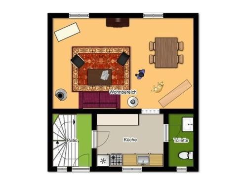 Půdorys ubytování Ferienwohnung Gans In Ummanz Lüßvitz