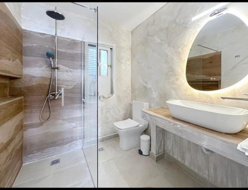 Koupelna v ubytování Villa Kristina Plepi