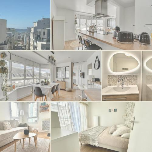 a collage of photos of a apartment at Escale de Charme à Brest - Hypercentre - Cocon de calme et de confort in Brest