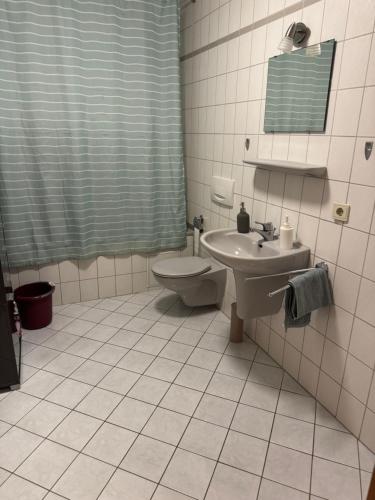Koupelna v ubytování Gemütliche Wohnung für 3 Personen