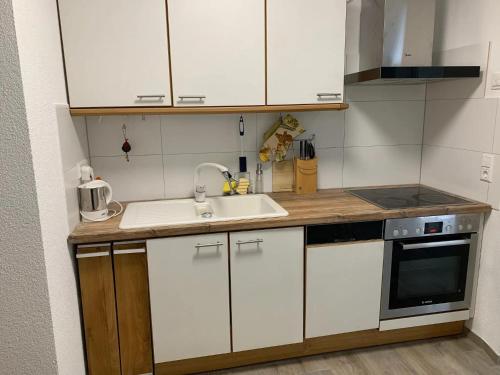 Kuchyň nebo kuchyňský kout v ubytování Südstadt Appartment