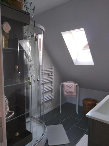 Koupelna v ubytování Le repos du facteur