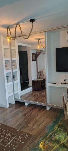 Een TV en/of entertainmentcenter bij Vila Paisagem
